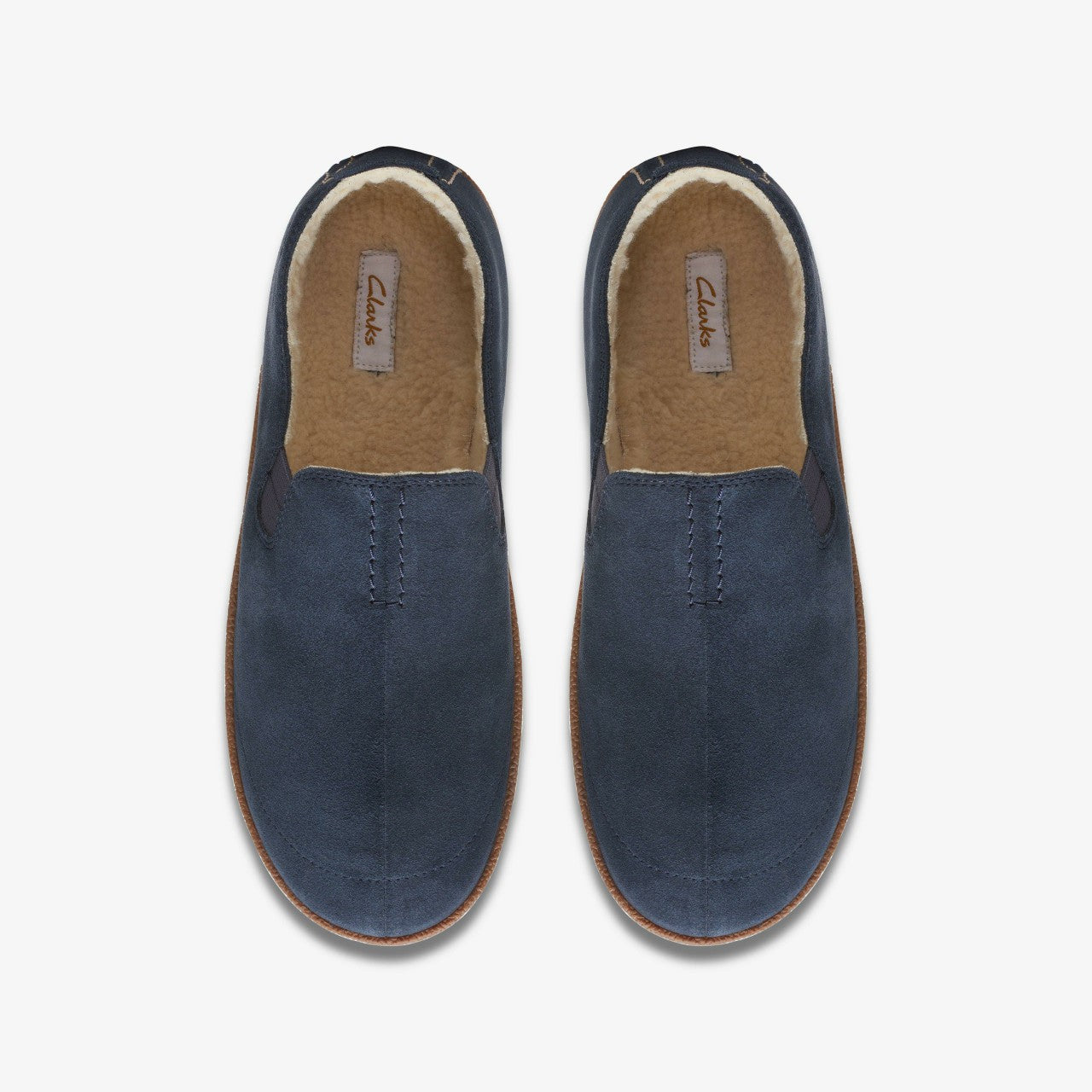 Home Mocc Slipper Navy Suede | Clarks online