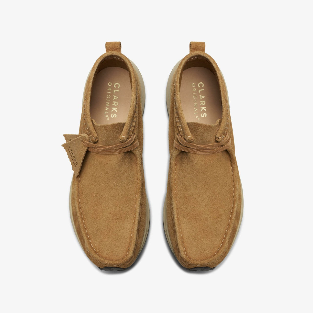 Wallabee Eden Dark Sand Suede | Clarks for sale