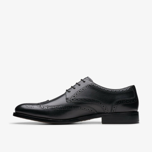 Craft James Tip Brogue Black Leather | Clarks on Sale