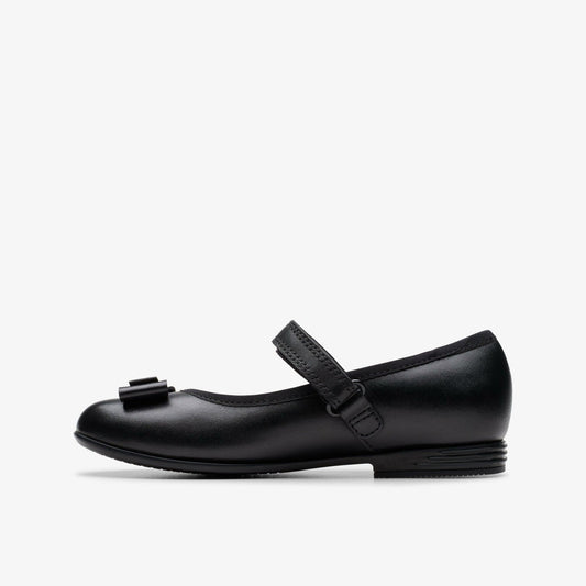 Finja Tap Kid Black Leather | Clarks on Sale