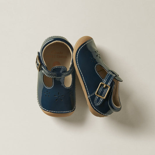 Tiny Skip Toddler Navy Patent | Clarks discount