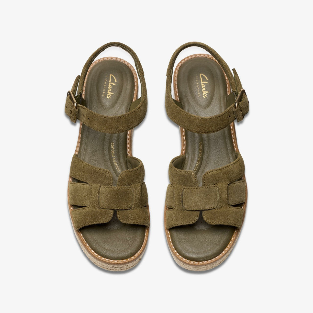 Coledale Strap Dark Olive Suede | Clarks outlet