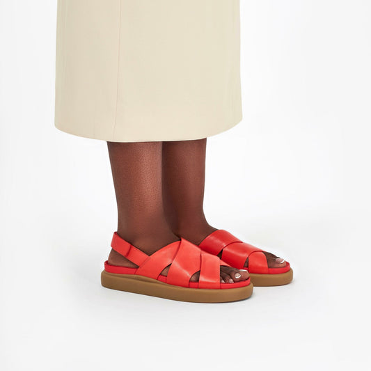Aristella Sun Bright Red Leather | Clarks outlet
