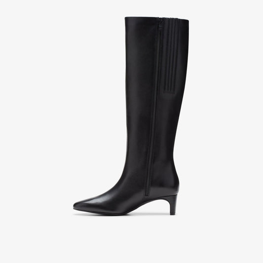 Edina Tall Black Leather | Clarks on Sale
