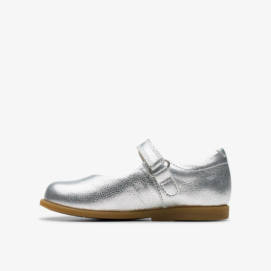 Drew Tap Toddler Silver Metallic | Clarks on Sale