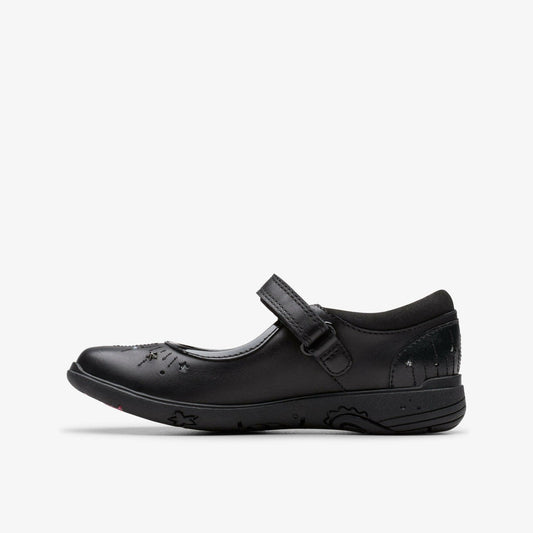 Relda Wish Kid Black Leather | Clarks outlet