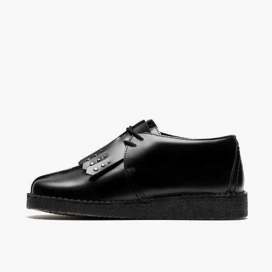 Desert Trek Black Hi Shine Leather | Clarks for sale