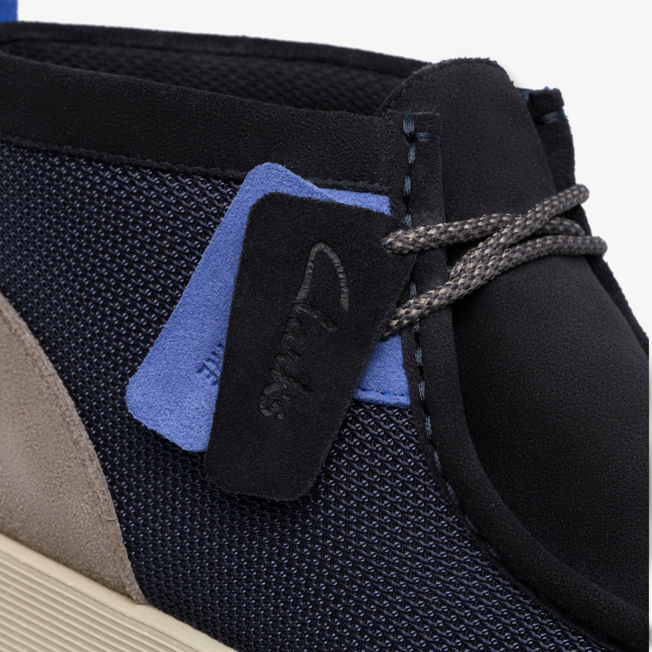 Wallabee FTR2 Boot Navy Combination | Clarks on Sale