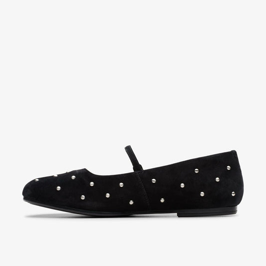 Livia Stud Black Suede | Clarks for sale