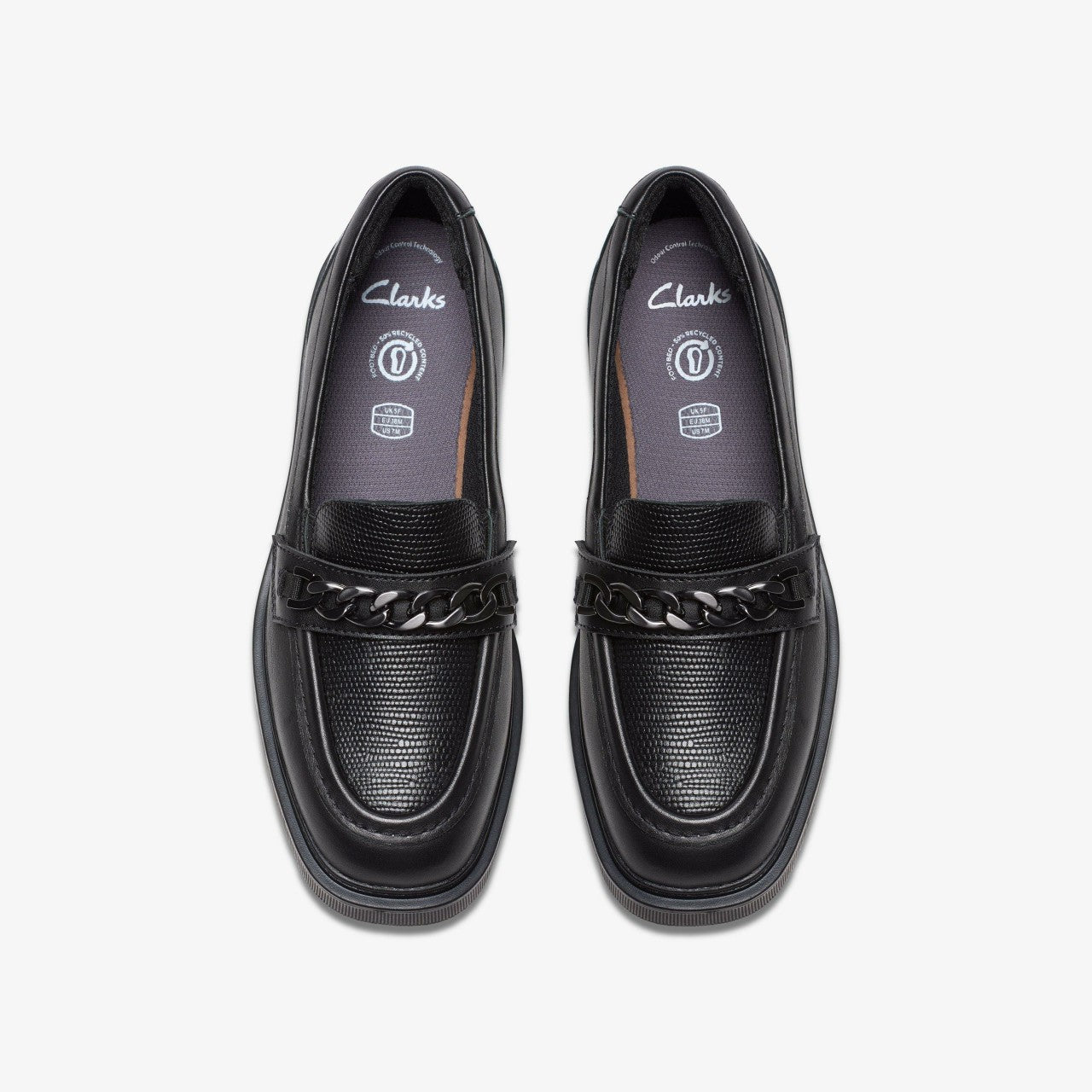 Eris Edge Youth Black Leather | Clarks for sale
