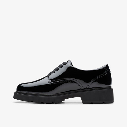 Eris Pure Youth Black Patent | Clarks Sale