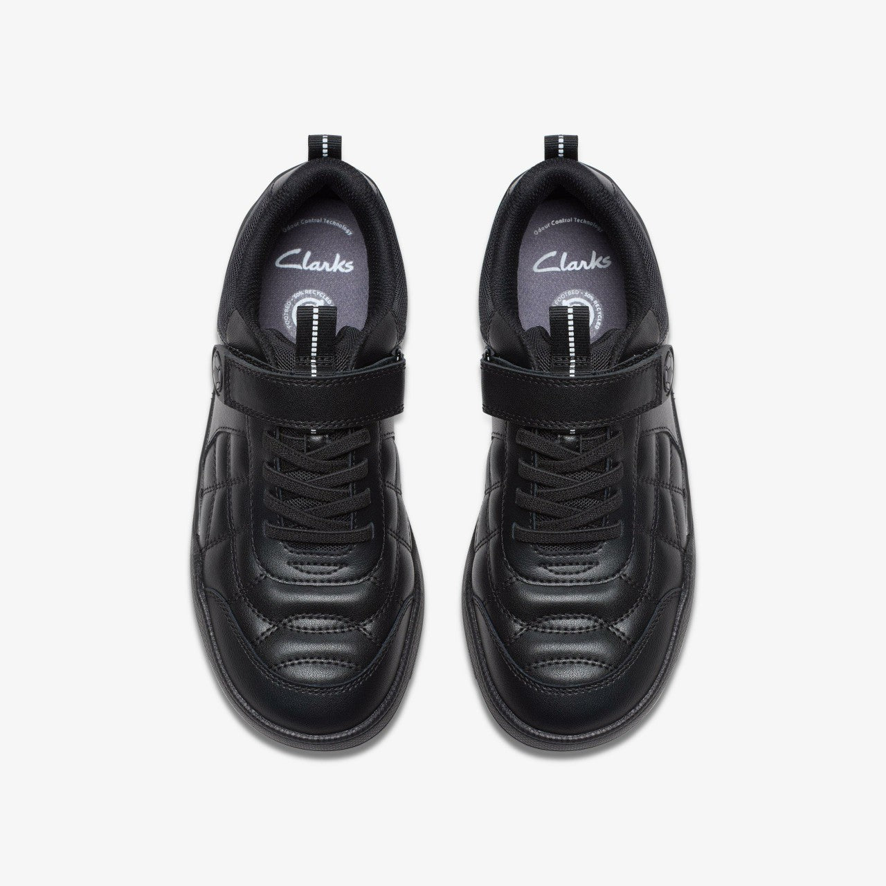Laser Cross Youth Black Leather | Clarks discount