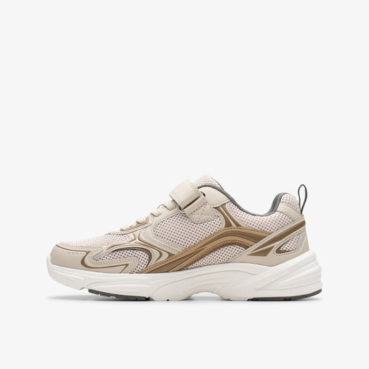 Crafton Move Kid Beige Combination | Clarks discount