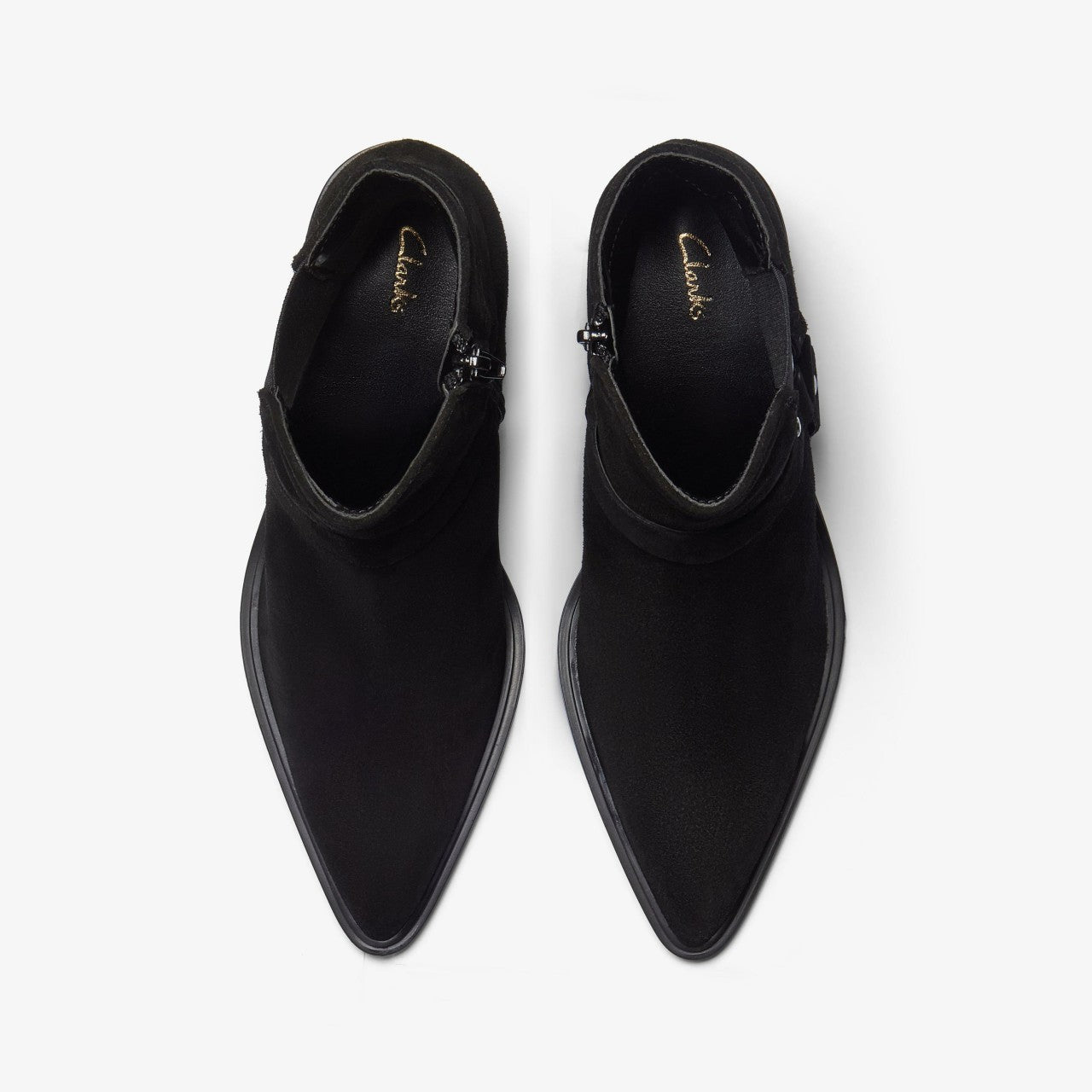 Jesse Buckle Black Suede | Clarks for sale