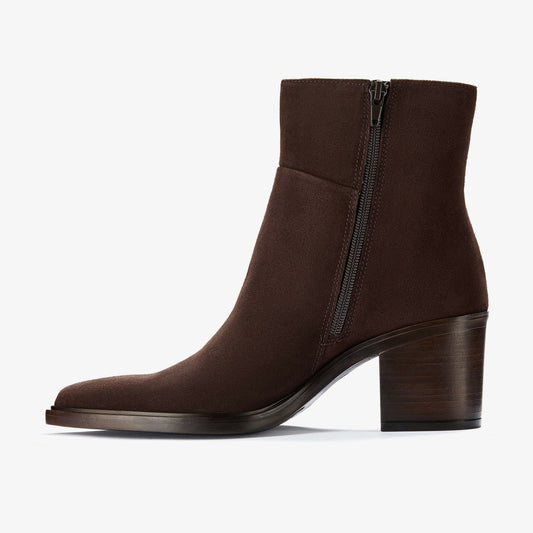 Jesse Zip Dark Brown Suede | Clarks discount