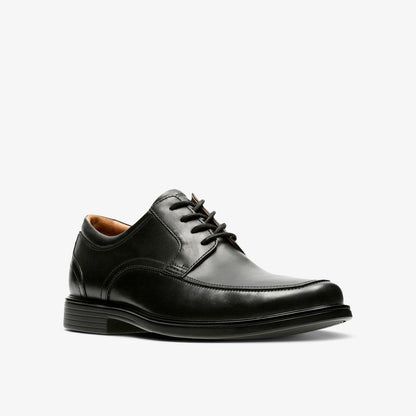 Un Aldric Park Black Leather | Clarks on Sale