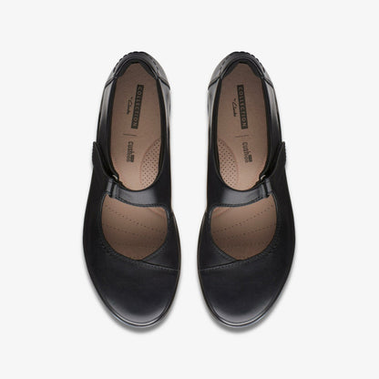 Hope Henley Black Leather | Clarks discount
