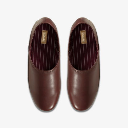 Harston Elite Slipper Burgundy Leather | Clarks discount
