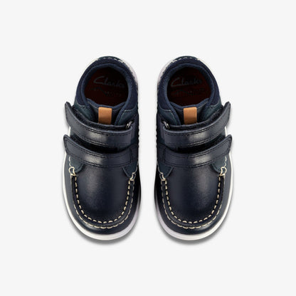 Crest Tuktu Toddler Navy Leather | Clarks on Sale