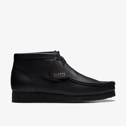 Wallabee Boot Black Leather | Clarks discount