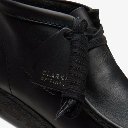 Wallabee Boot Black Leather | Clarks discount