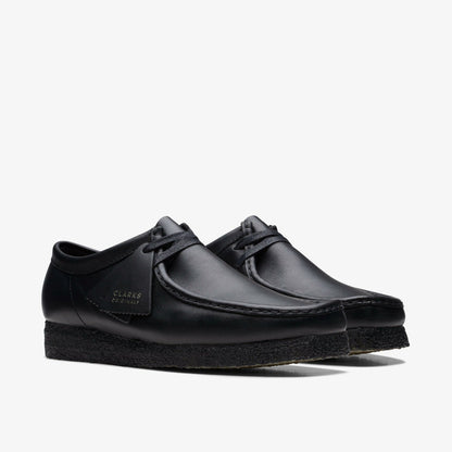 Wallabee Black Leather | Clarks Sale