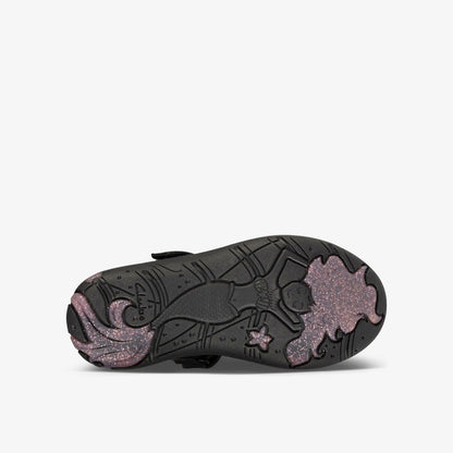 Sea Shimmer Toddler Black Leather | Clarks on Sale