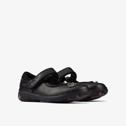 Sea Shimmer Toddler Black Leather | Clarks on Sale