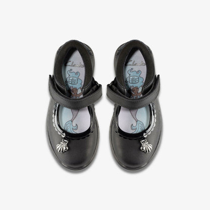Sea Shimmer Toddler Black Leather | Clarks on Sale