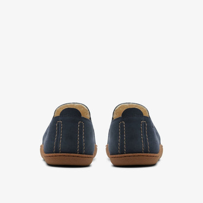 Home Mocc Slipper Navy Suede | Clarks online
