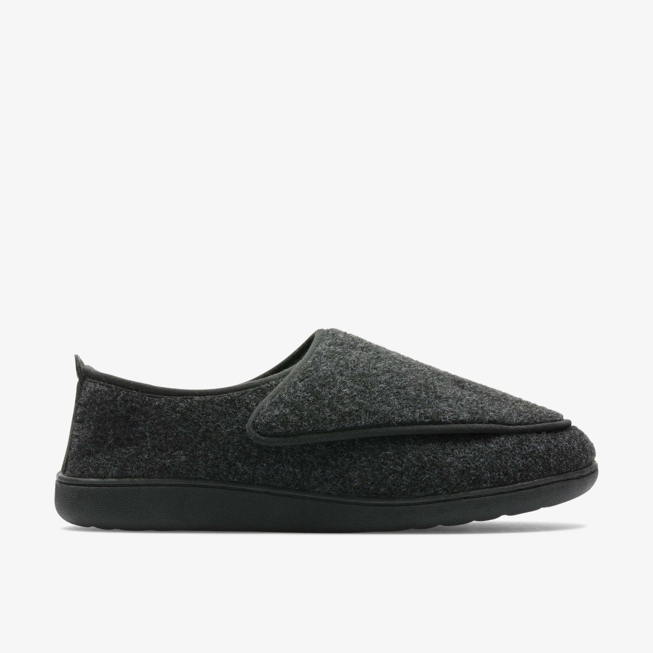 King Riptape Slipper Dark Grey Felt | Clarks for sale