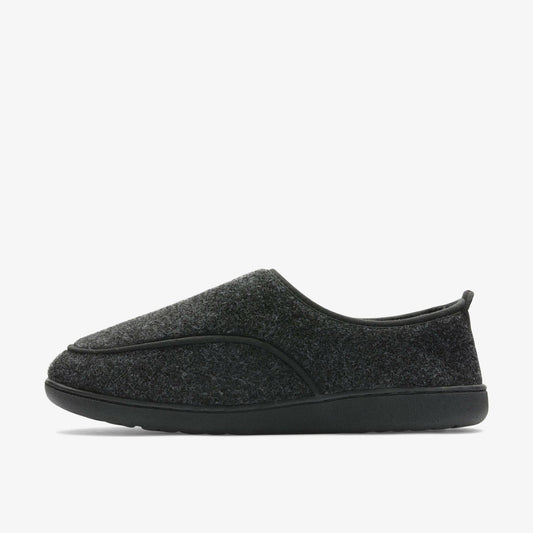 King Riptape Slipper Dark Grey Felt | Clarks for sale
