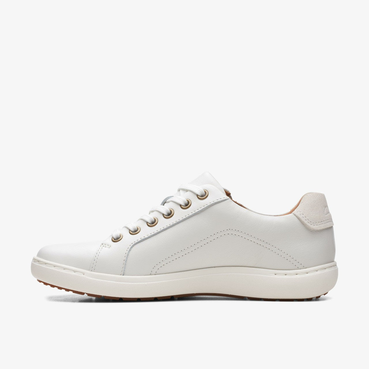 Nalle Lace White Leather | Clarks for sale