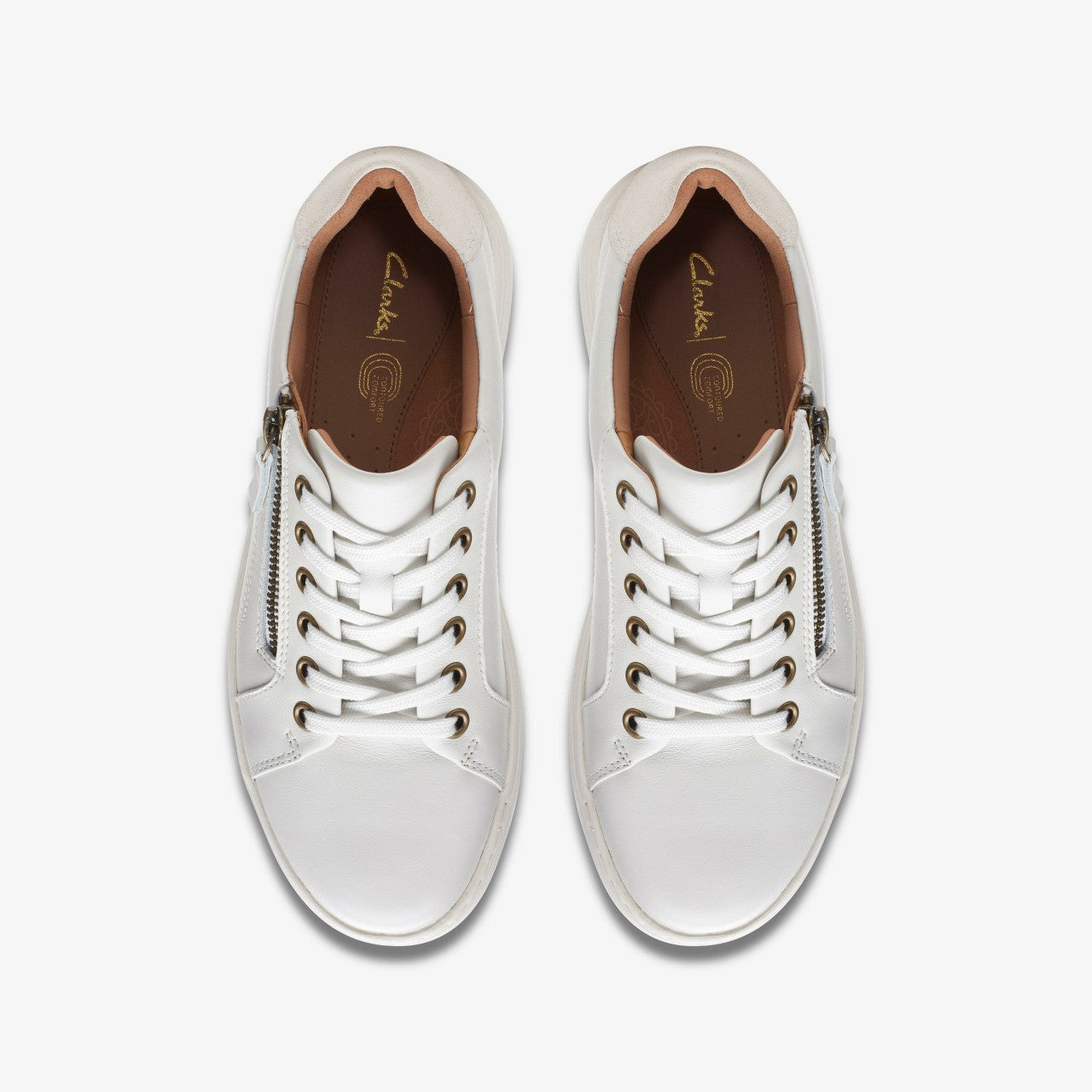 Nalle Lace White Leather | Clarks for sale