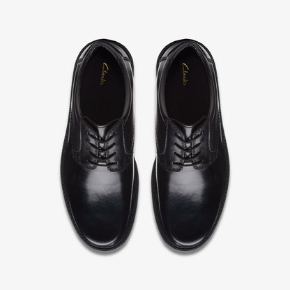 Kerton Lace Black Leather | Clarks for sale