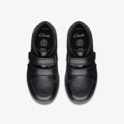 Fawn Strap Kid Black Leather | Clarks for sale