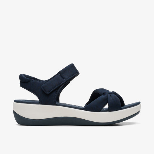 Arla Shore Navy Textile | Clarks for sale