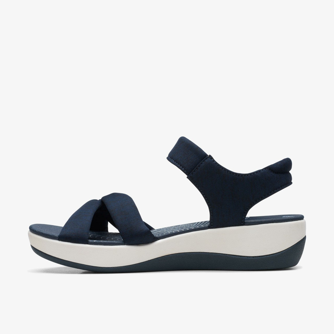 Arla Shore Navy Textile | Clarks for sale