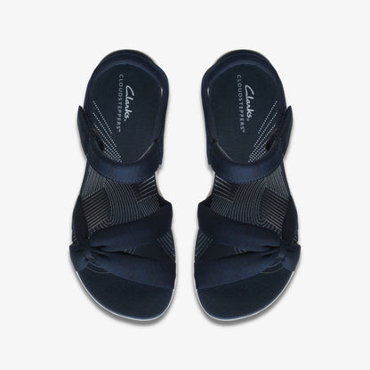 Arla Shore Navy Textile | Clarks for sale