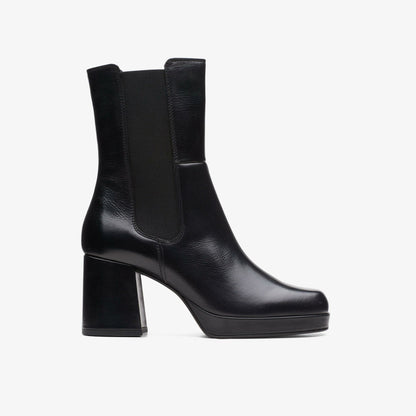 Pique Up Black Leather | Clarks outlet
