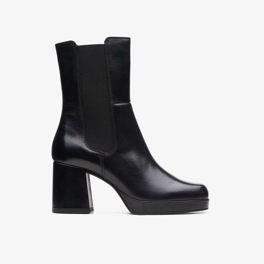 Pique Up Black Leather | Clarks outlet
