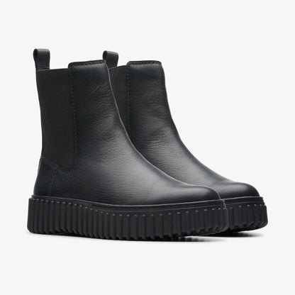 Torhill Maple Ankle Boot Black Leather | Clarks outlet