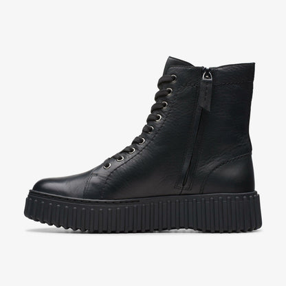 Torhill Rise Ankle Boot Black Leather | Clarks outlet