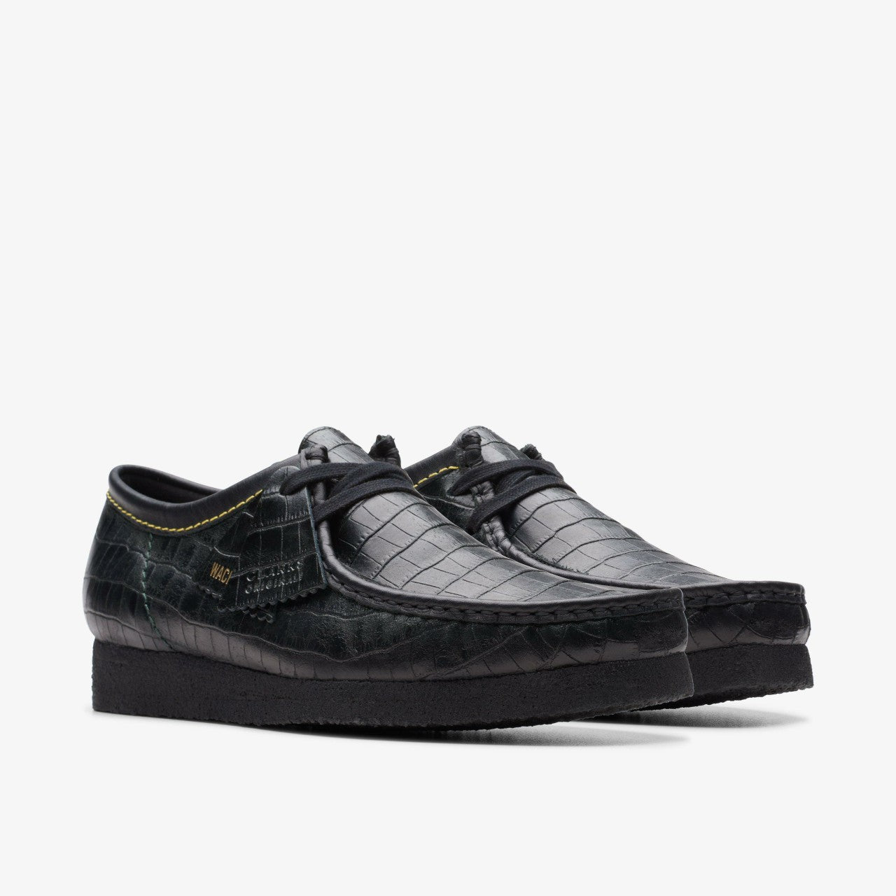 Wallabee Black Crocodile | Clarks on Sale