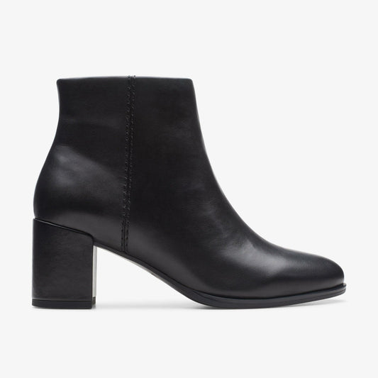 Freva 55 Zip Ankle Boot Black Leather | Clarks on Sale