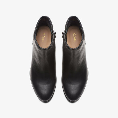 Freva 55 Zip Ankle Boot Black Leather | Clarks on Sale