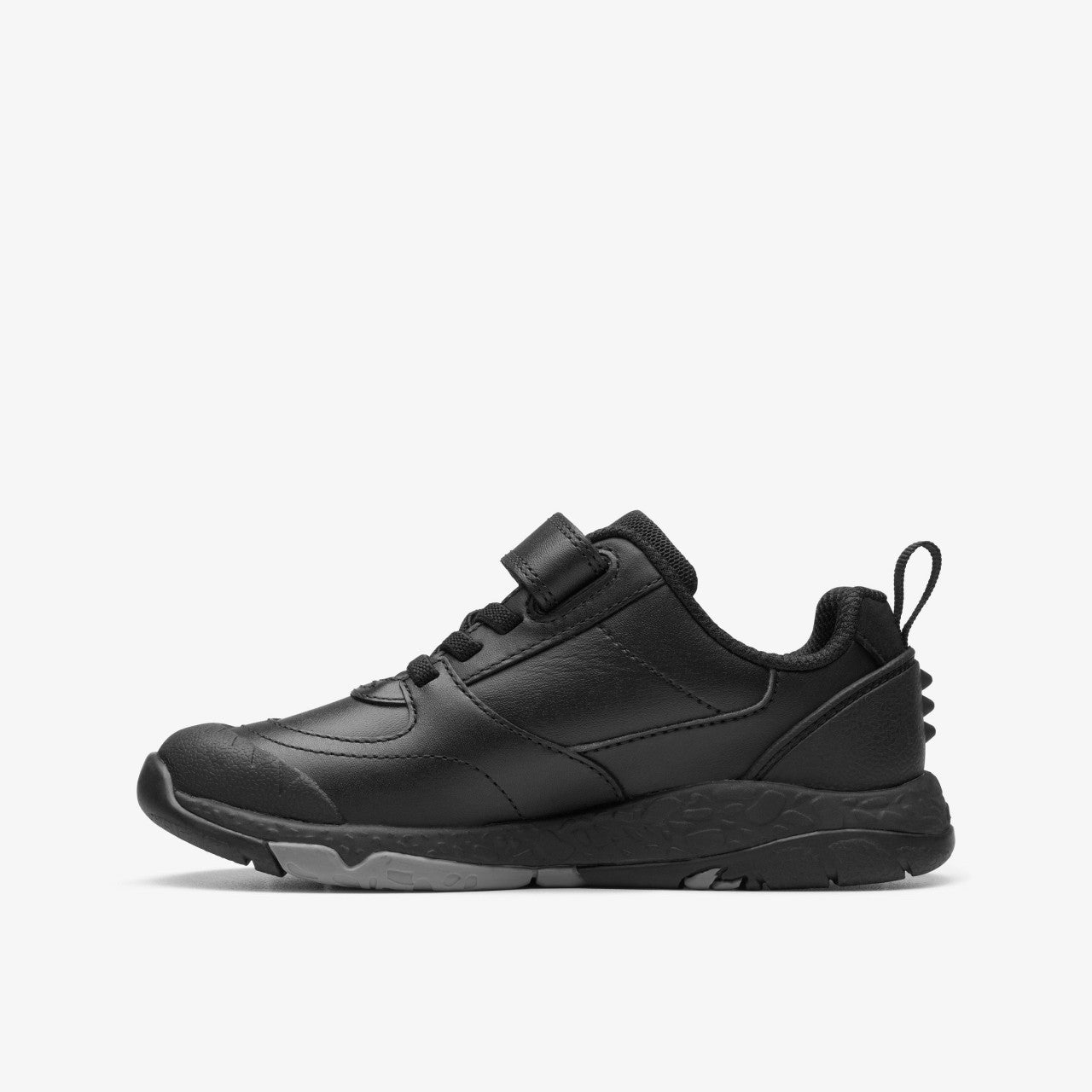 Steggy Stride Kid Black Leather | Clarks outlet