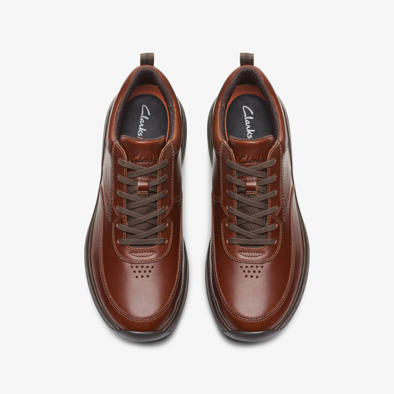 Clarks Pro Lace Dark Tan Leather | Clarks on Sale