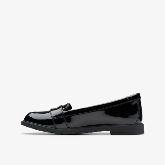 Scala Loafer Kid Black Patent | Clarks online