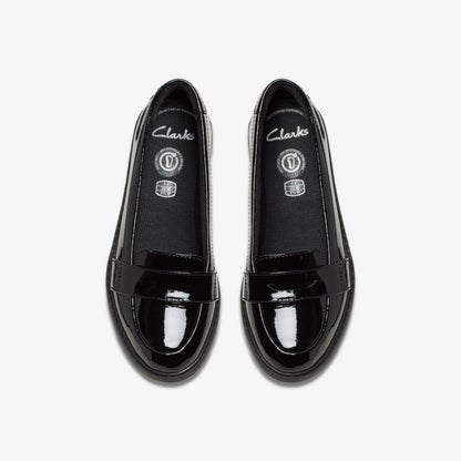 Scala Loafer Kid Black Patent | Clarks online